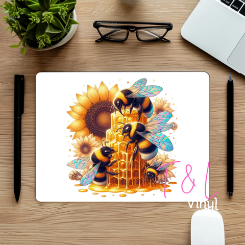 655 Bee Mouse Pad Sublimation Print