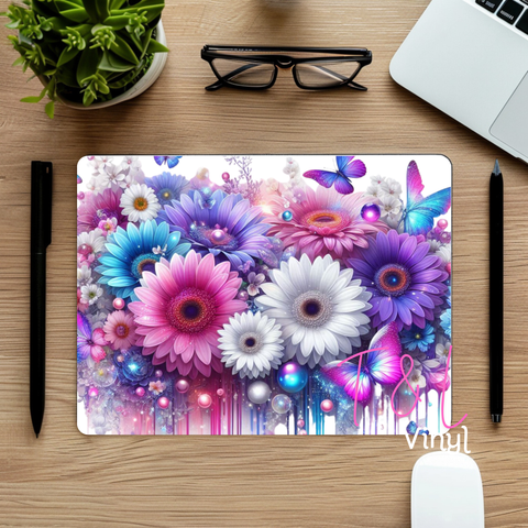 656 Floral Mouse Pad Sublimation Print