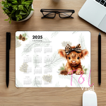 748 Highland Cow Mouse pad Calendar Sublimation Print