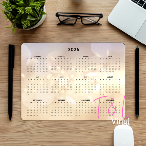 755 Glow 2026 Floral Mouse pad Calendar Sublimation Print