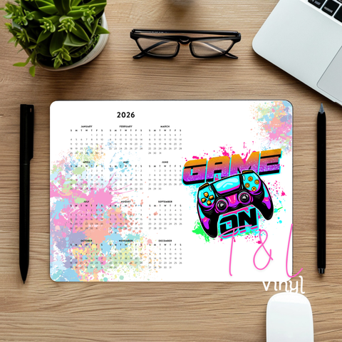 758 Game on 2026 Mouse pad Calendar Sublimation Print