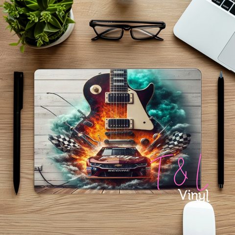 795 Guitar and car 2  Mouse pad sublimation Print