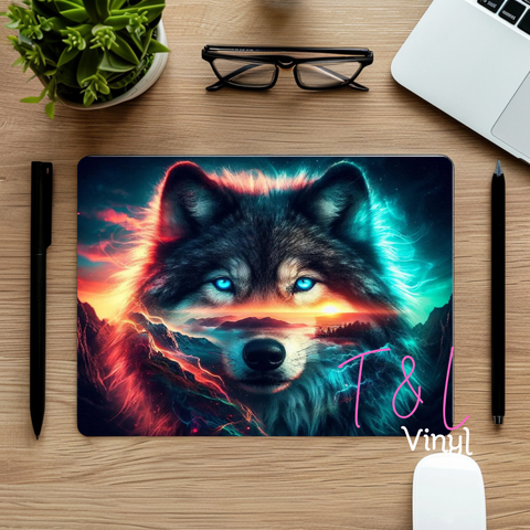 821 Majestic Wolf 3  Mouse pad sublimation Print