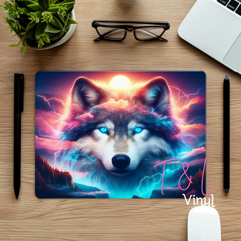 819 Majestic Wolf 1  Mouse pad sublimation Print