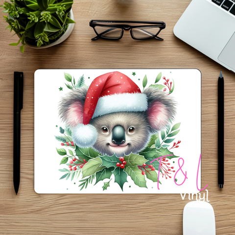 890 Christmas Koala Mouse Pad Sublimation Print