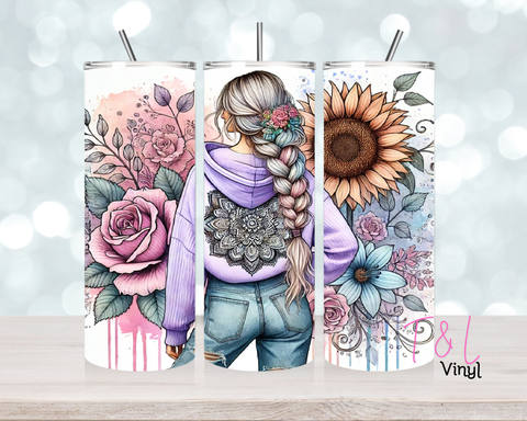 She is beautiful  20 oz Sublimation wrap (456)