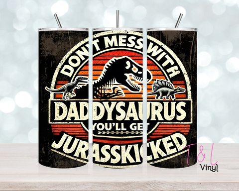 Daddysaurus 20 oz Sublimation wrap (493)