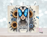 Anti Social Butterfly  20 oz Sublimation wrap (504)