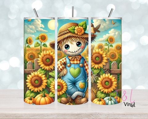 Cute Boy Scarecrow  20 oz Sublimation wrap (502)