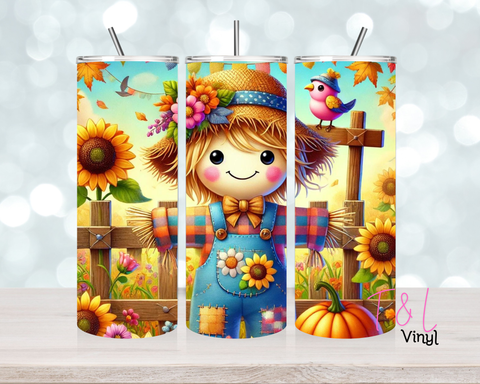 Cute Girl Scarecrow   20 oz Sublimation wrap (501)