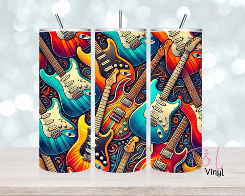 Guitar 20 oz Sublimation wrap (538)