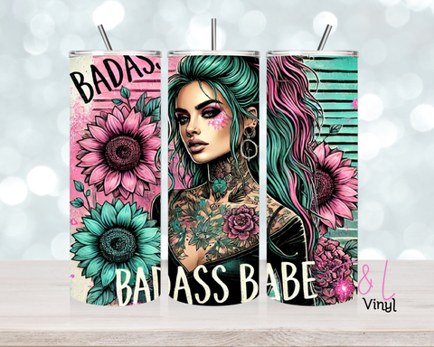 Badass Babe 20 oz Sublimation wrap (544)