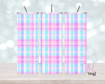 583 Pastel Plaid  20 oz Sublimation wrap