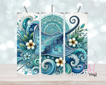 641 Blue Mandala String Ray 20 oz Sublimation wrap