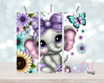 729 Cute Elephant 20 oz Sublimation wrap