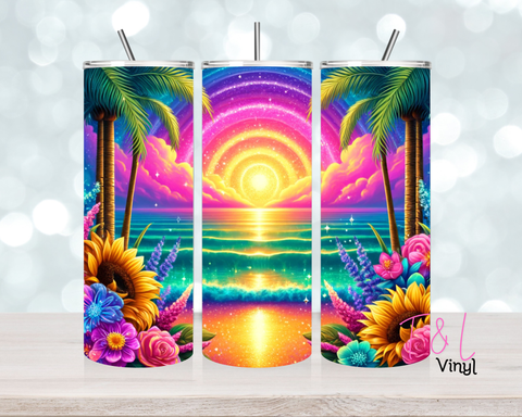 731 Sunset Pretty 20 oz Sublimation wrap