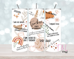 740 Teacher Affirmations 20 oz Sublimation wrap