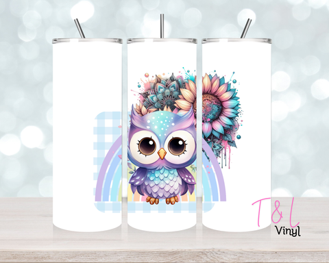 783 Pastel Owl 20 oz Sublimation wrap