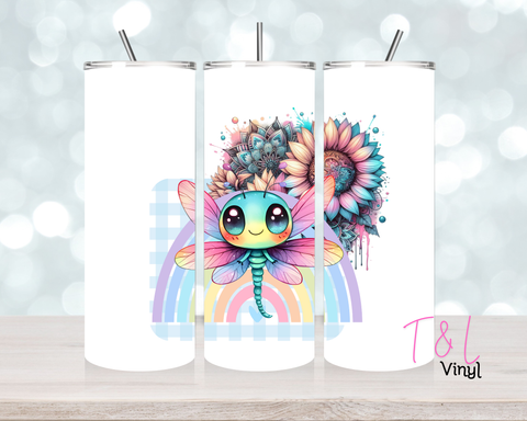 781 Pastel Dragonfly  20 oz Sublimation wrap