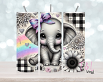 789 Gingham Elephant 20 oz Sublimation wrap