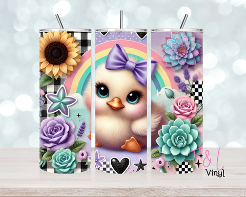 795 Cute Duck 20 oz Sublimation wrap