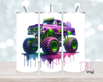 809 Purple Monster Truck 20 oz Sublimation wrap