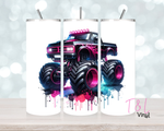 811 Pink Monster Truck 20 oz Sublimation wrap