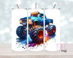 815 Blue Monster Truck 20 oz Sublimation wrap
