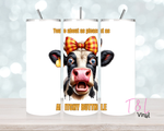 821 Funny Cow 20 oz Sublimation wrap