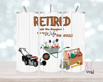 885 Retired Funny  20 oz Sublimation wrap