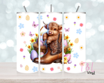 966 Country Highland Cow 20 oz Sublimation wrap