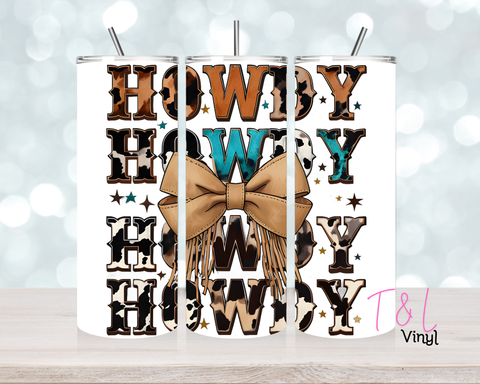 1046 Howdy 20 oz Sublimation wrap
