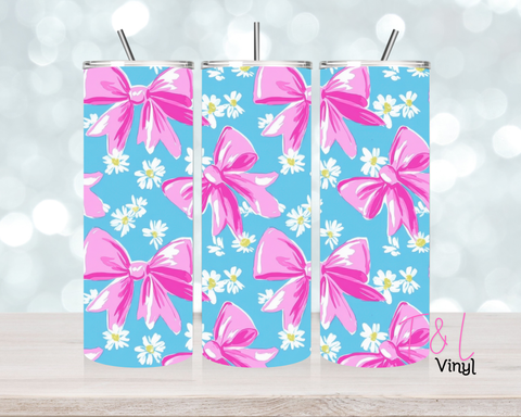 1032 pink bows 20 oz Sublimation wrap