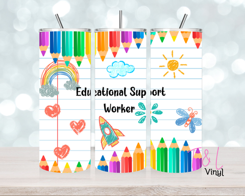 1052 Educational Support work 20 oz Sublimation wrap