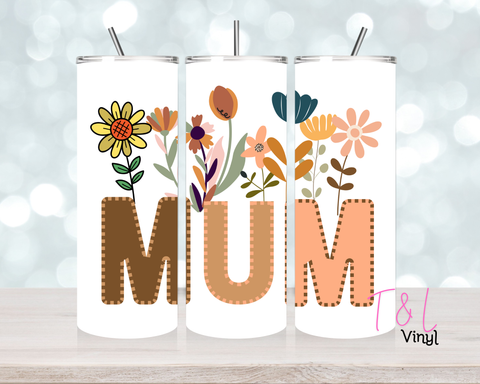 1060 Mum boho floral 20 oz Sublimation wrap