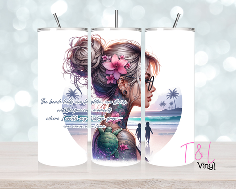 1090 Mum Beach Quote 20 oz Sublimation wrap