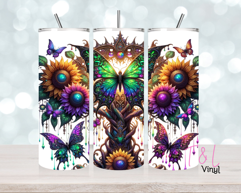 1095 Butterfly 20 oz Sublimation wrap