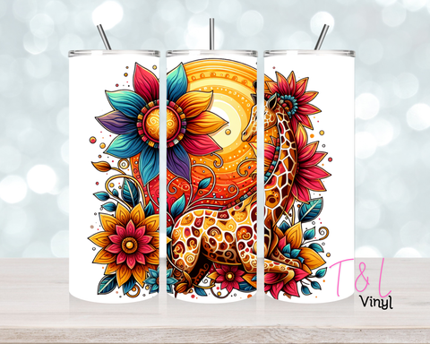 1093 Giraffe 20 oz Sublimation wrap