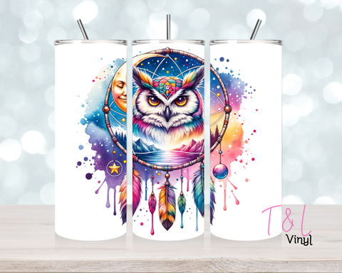 1094 Owl 20 oz Sublimation wrap