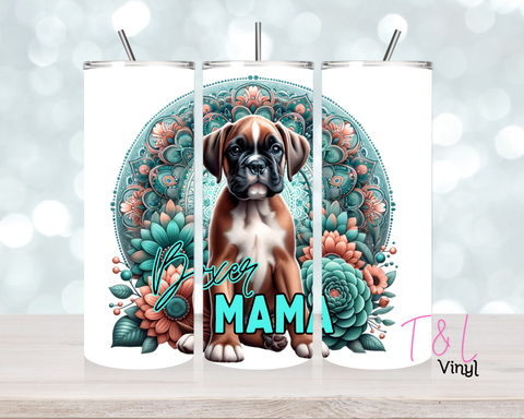 1210 Teal mandala Boxer 20 oz Sublimation wrap