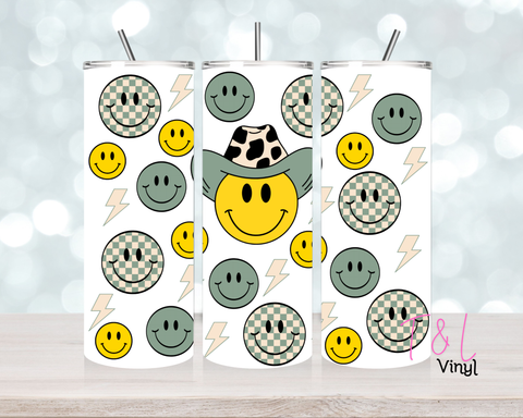 1216 Retro Cowboy 20 oz Sublimation wrap