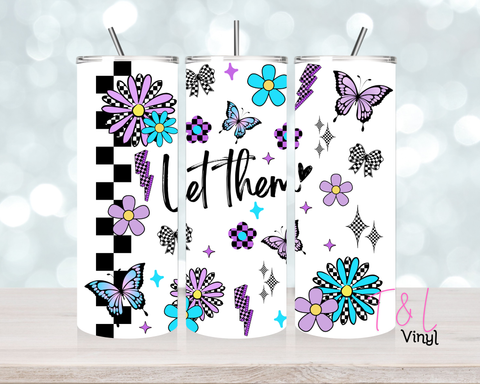 1214 Let them checker 20 oz Sublimation wrap