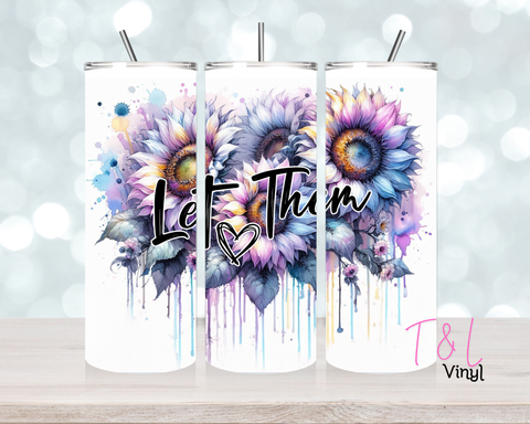 1213 Let them Sunflowers 20 oz Sublimation wrap