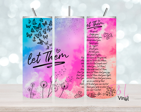 1235 Let them go  20 oz Sublimation wrap