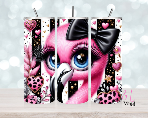 1232 Flamingo 20 oz Sublimation wrap