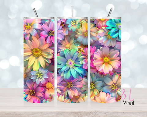 1226 Flowers 20 oz Sublimation wrap