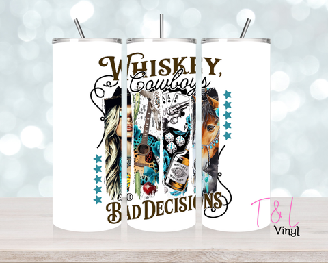 1218 Whiskey cowboys  20 oz Sublimation wrap