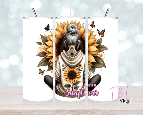 1241 She's a sunflower 20 oz Sublimation wrap