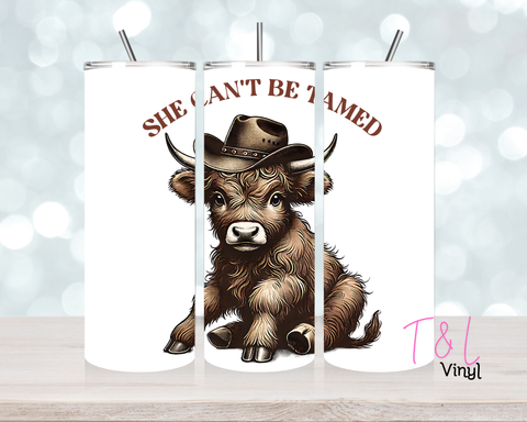 1248 She cant be tamed 20 oz Sublimation wrap