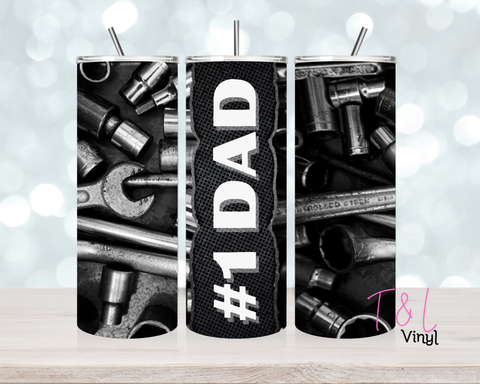 1259 #1 Dad 20 oz Sublimation wrap